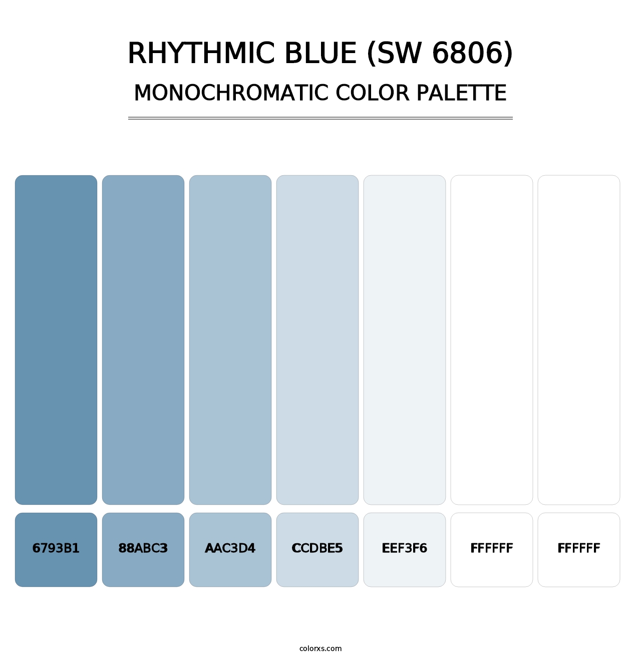 Rhythmic Blue (SW 6806) - Monochromatic Color Palette