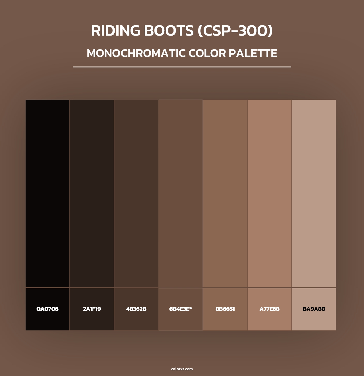 Riding Boots (CSP-300) - Monochromatic Color Palette