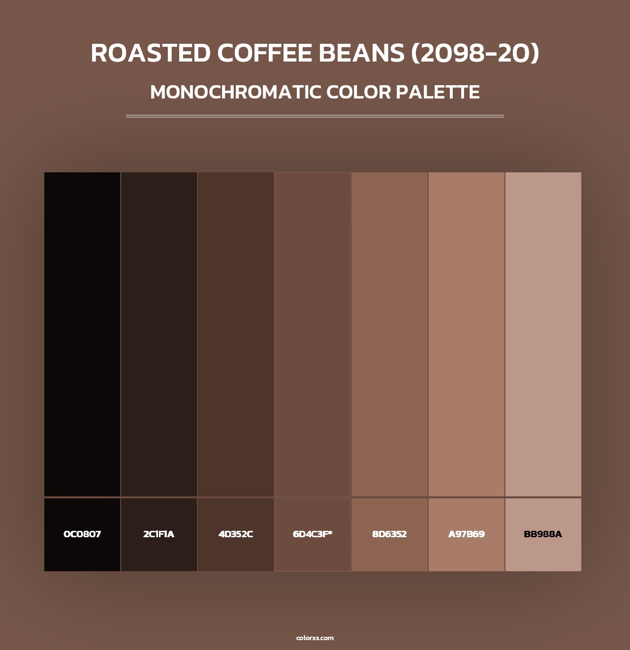 Roasted Coffee Beans (2098-20) - Monochromatic Color Palette