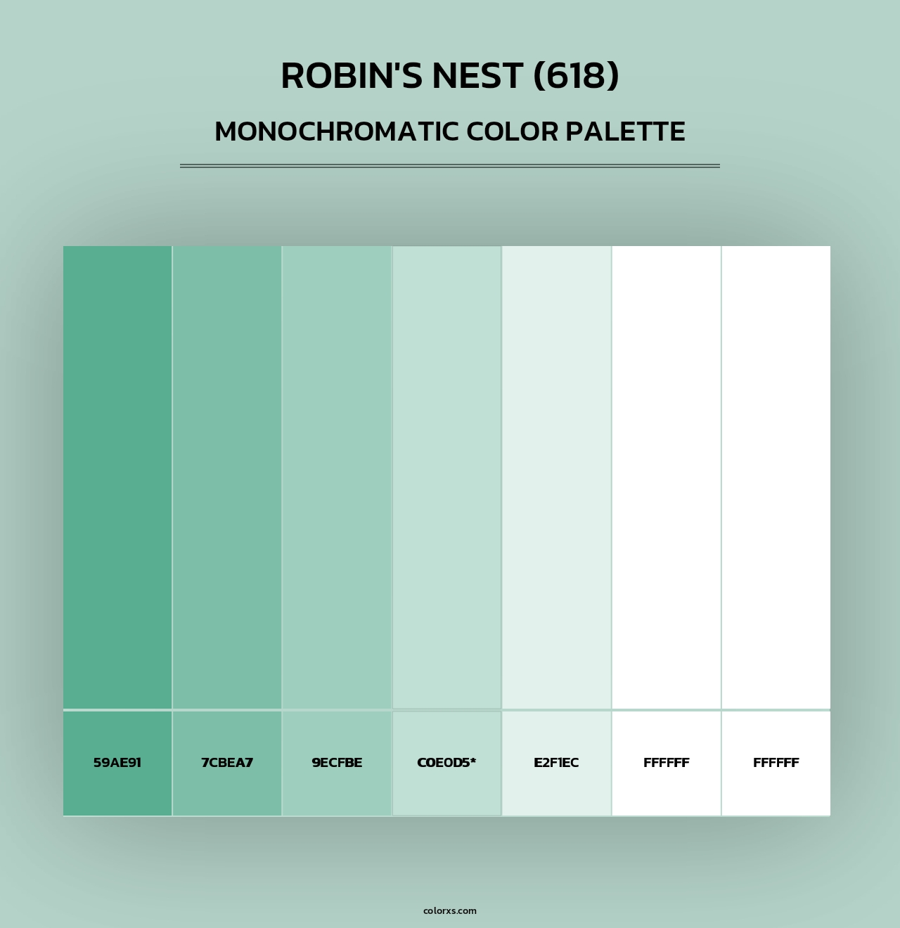 Robin's Nest (618) - Monochromatic Color Palette
