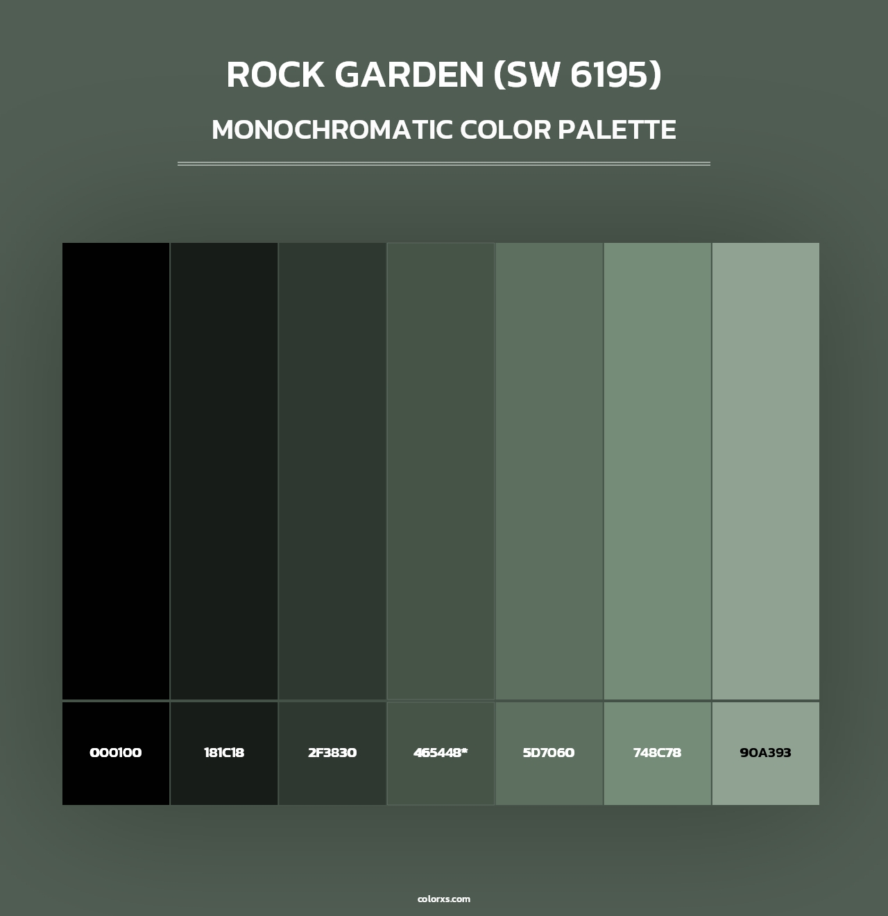 Rock Garden (SW 6195) - Monochromatic Color Palette