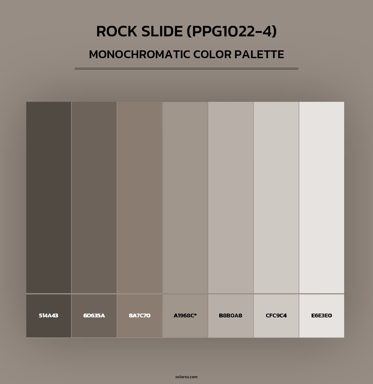 Rock Slide (PPG1022-4) - Monochromatic Color Palette