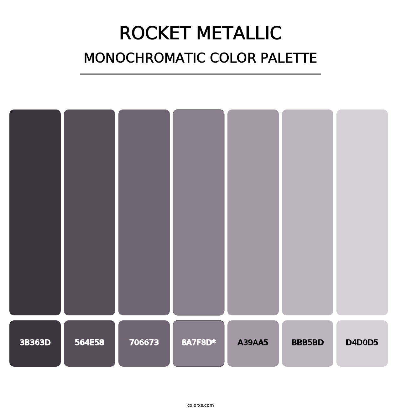 Rocket Metallic - Monochromatic Color Palette