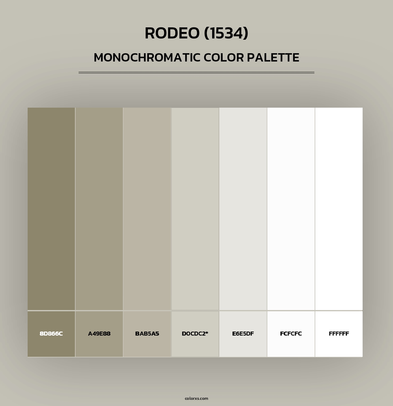 Rodeo (1534) - Monochromatic Color Palette