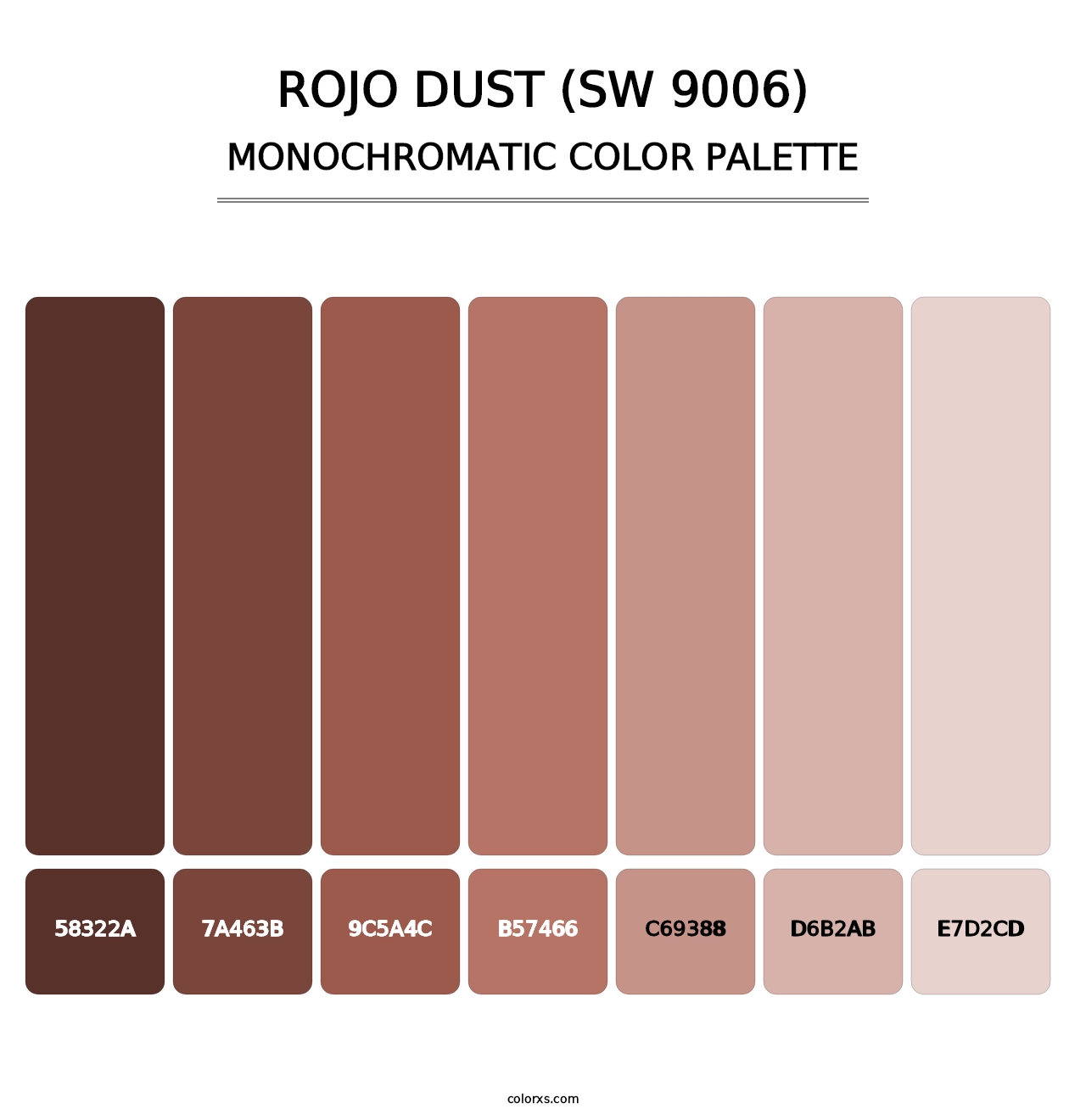 Rojo Dust (SW 9006) - Monochromatic Color Palette