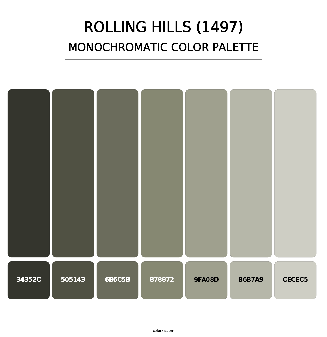 Rolling Hills (1497) - Monochromatic Color Palette