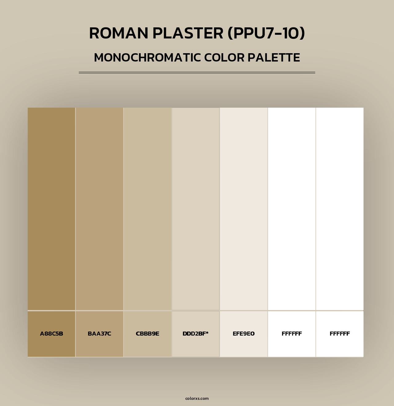 Roman Plaster (PPU7-10) - Monochromatic Color Palette