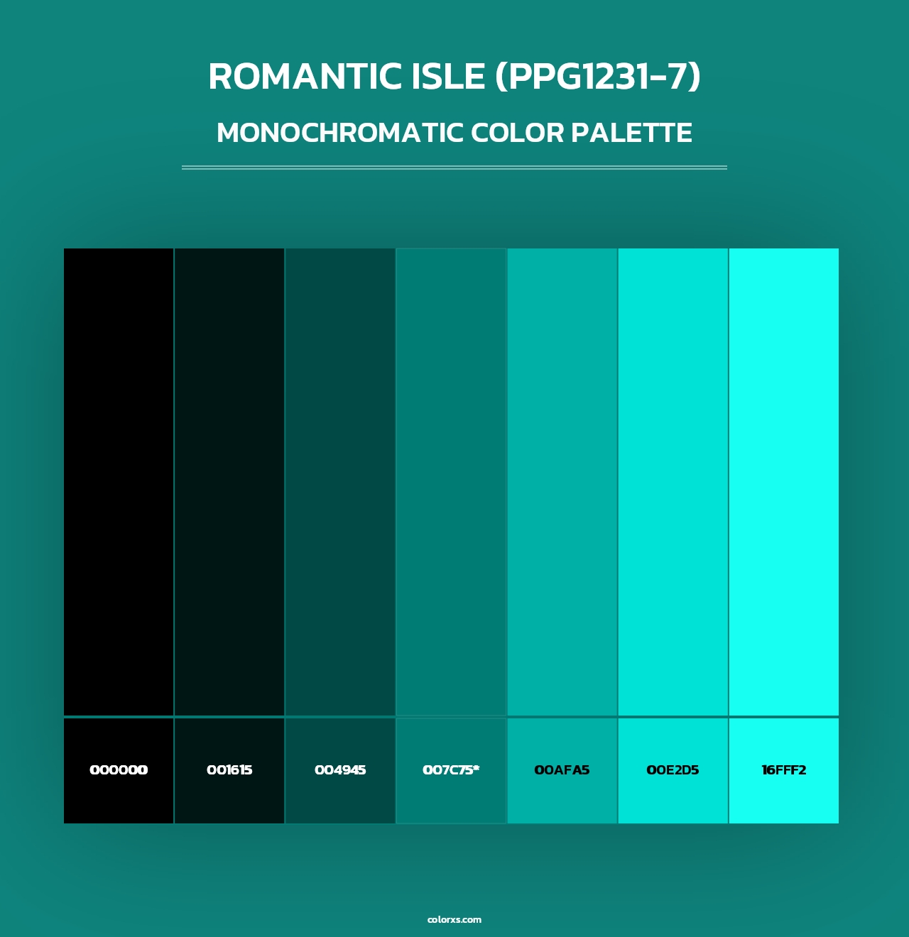 Romantic Isle (PPG1231-7) - Monochromatic Color Palette