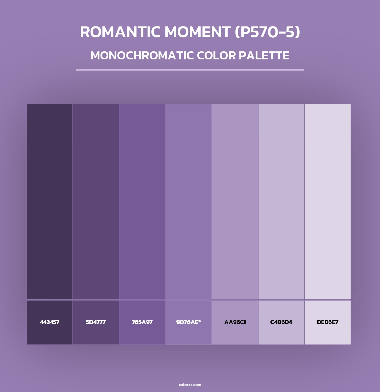 Romantic Moment (P570-5) - Monochromatic Color Palette