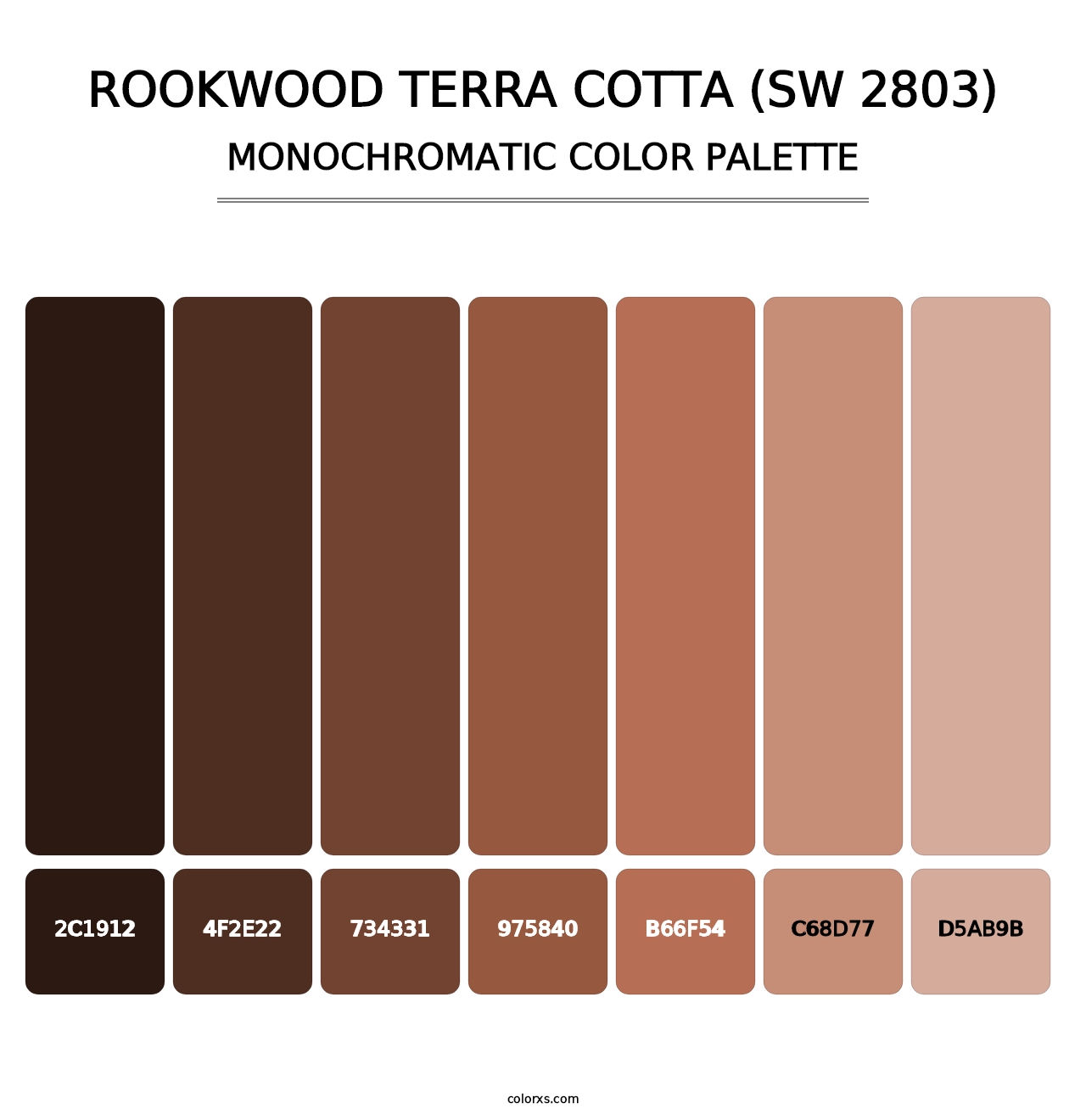 Rookwood Terra Cotta (SW 2803) - Monochromatic Color Palette