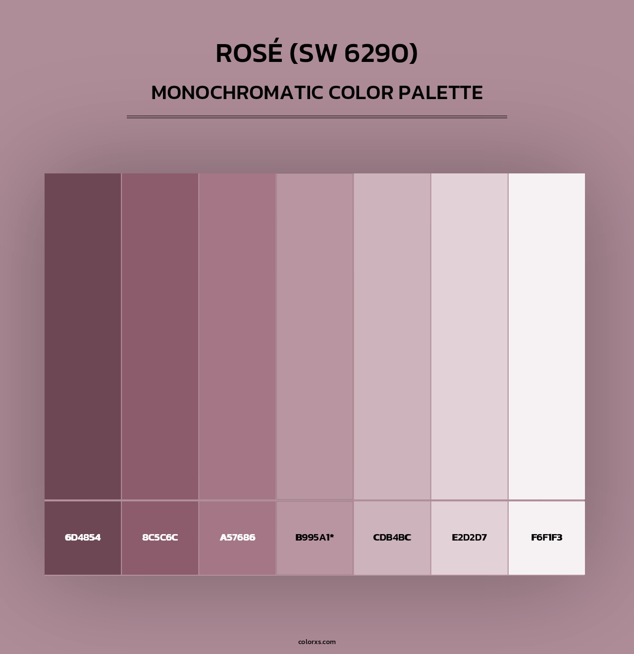 Rosé (SW 6290) - Monochromatic Color Palette
