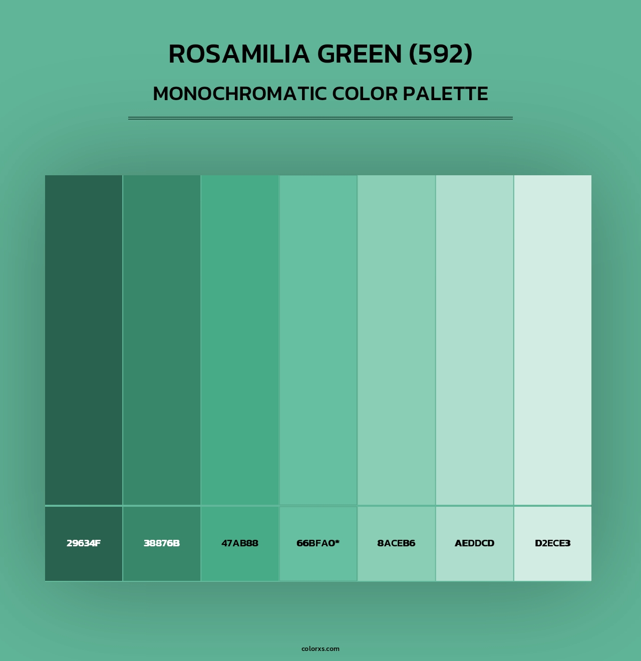 Rosamilia Green (592) - Monochromatic Color Palette