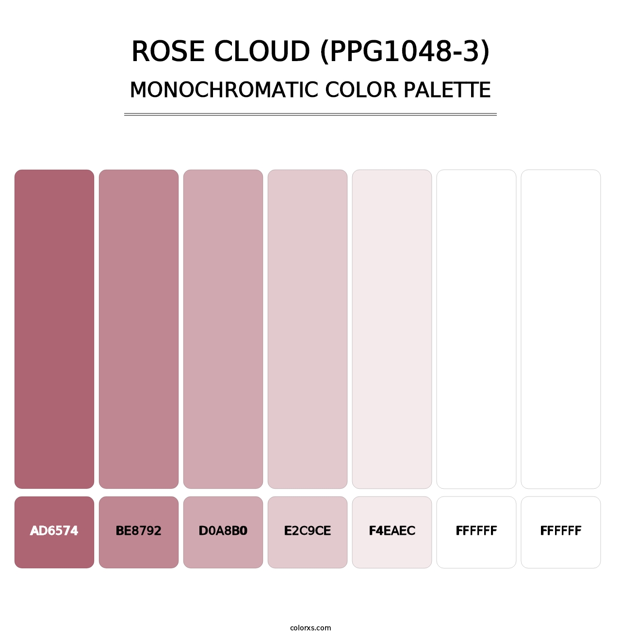 Rose Cloud (PPG1048-3) - Monochromatic Color Palette