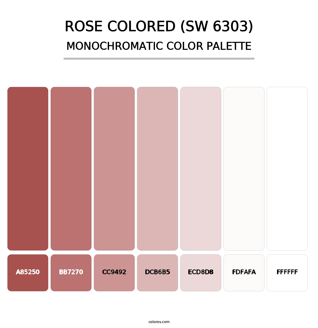 Rose Colored (SW 6303) - Monochromatic Color Palette