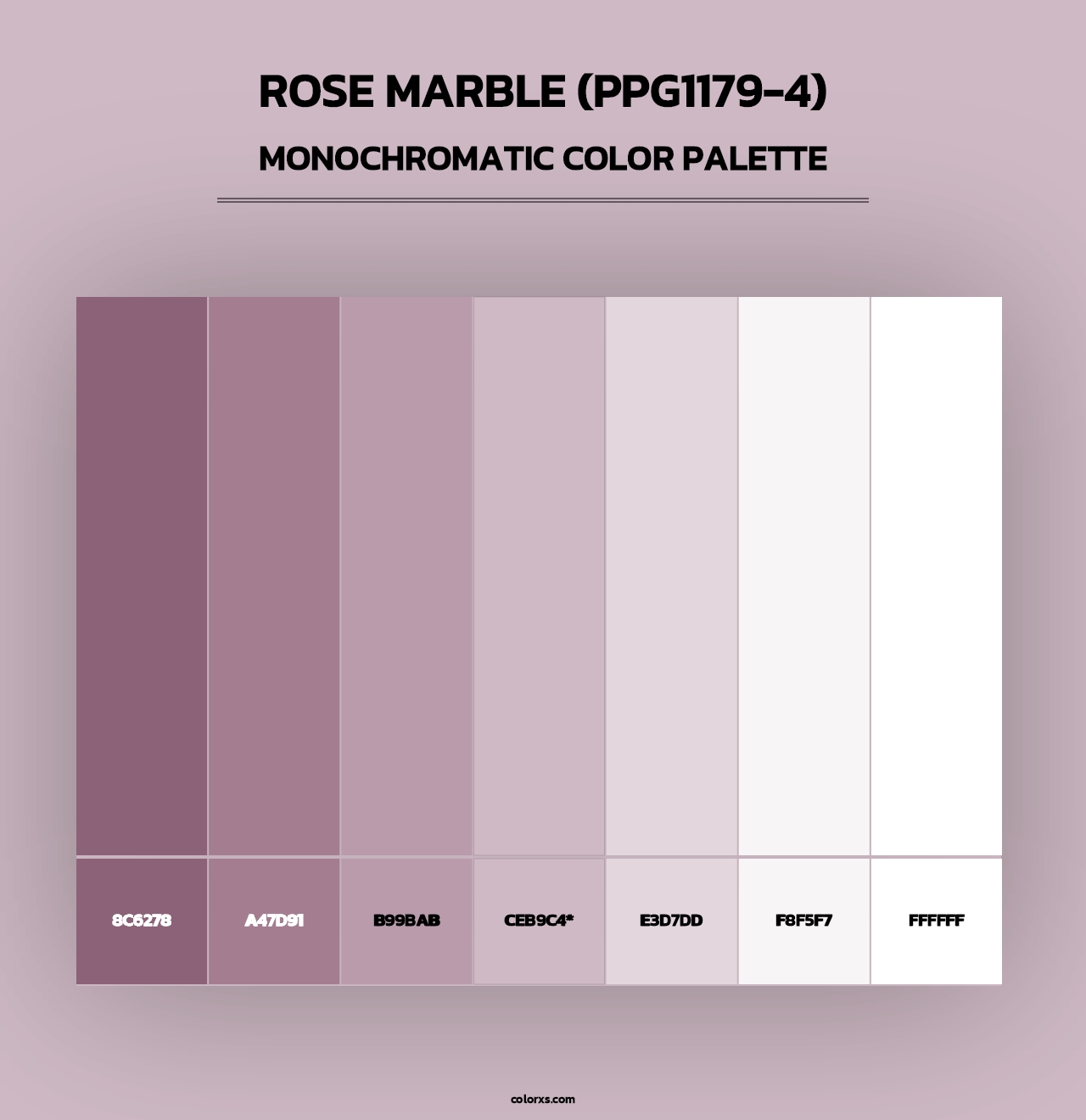 Rose Marble (PPG1179-4) - Monochromatic Color Palette