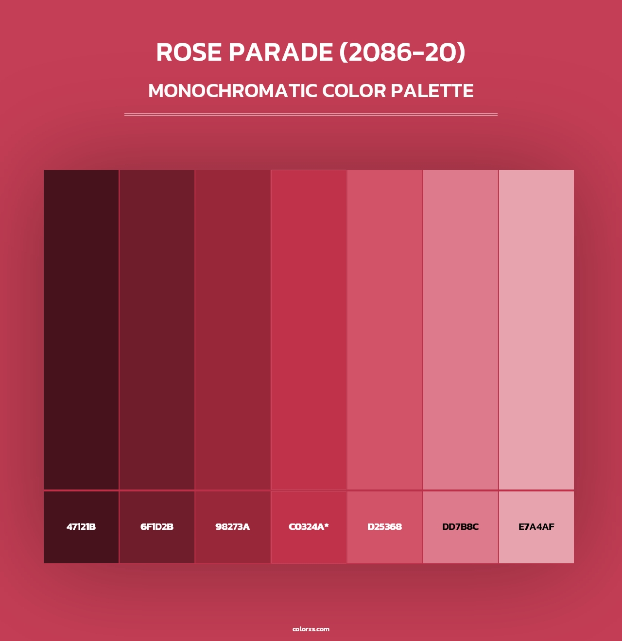Rose Parade (2086-20) - Monochromatic Color Palette