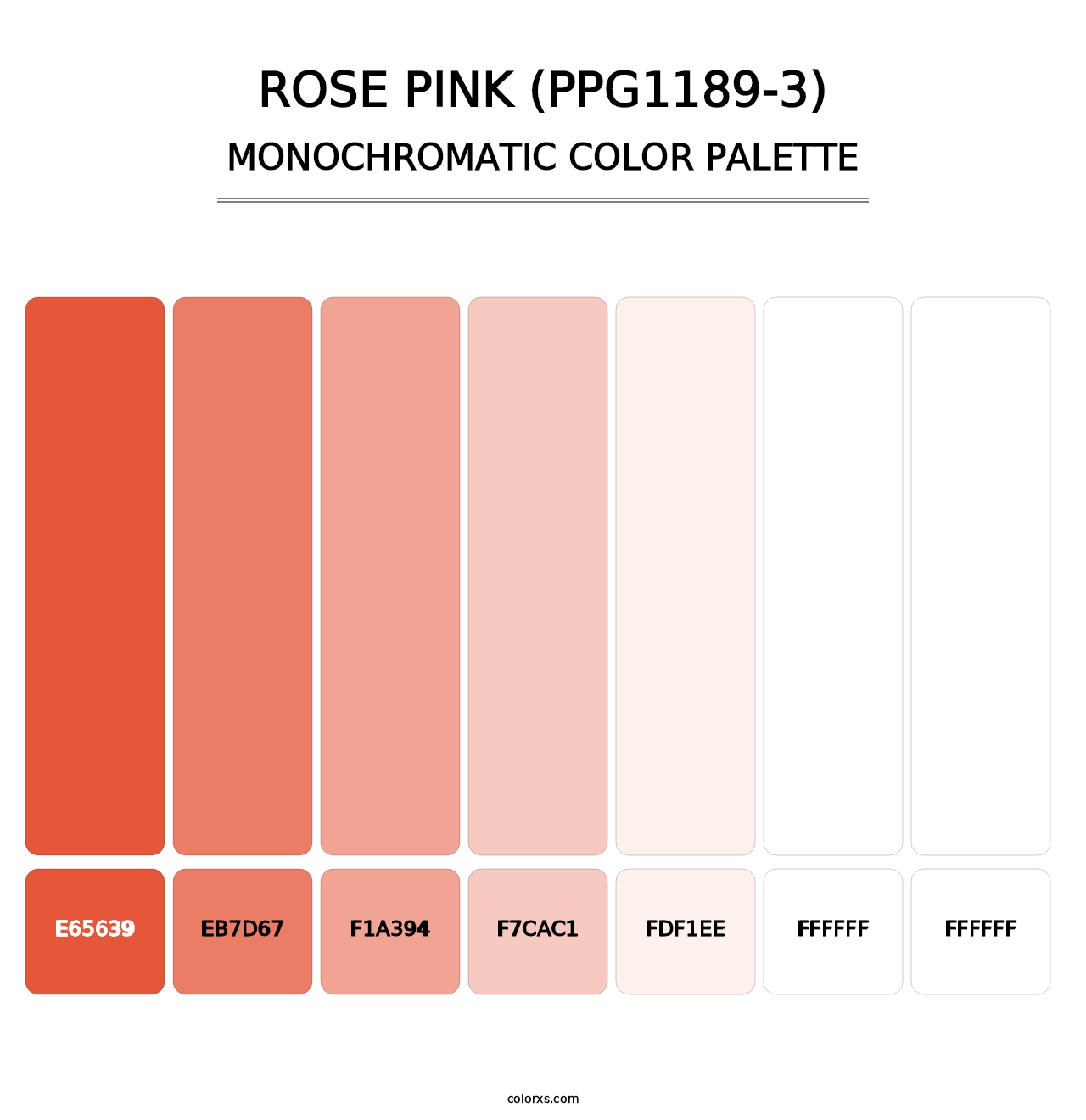 Rose Pink (PPG1189-3) - Monochromatic Color Palette