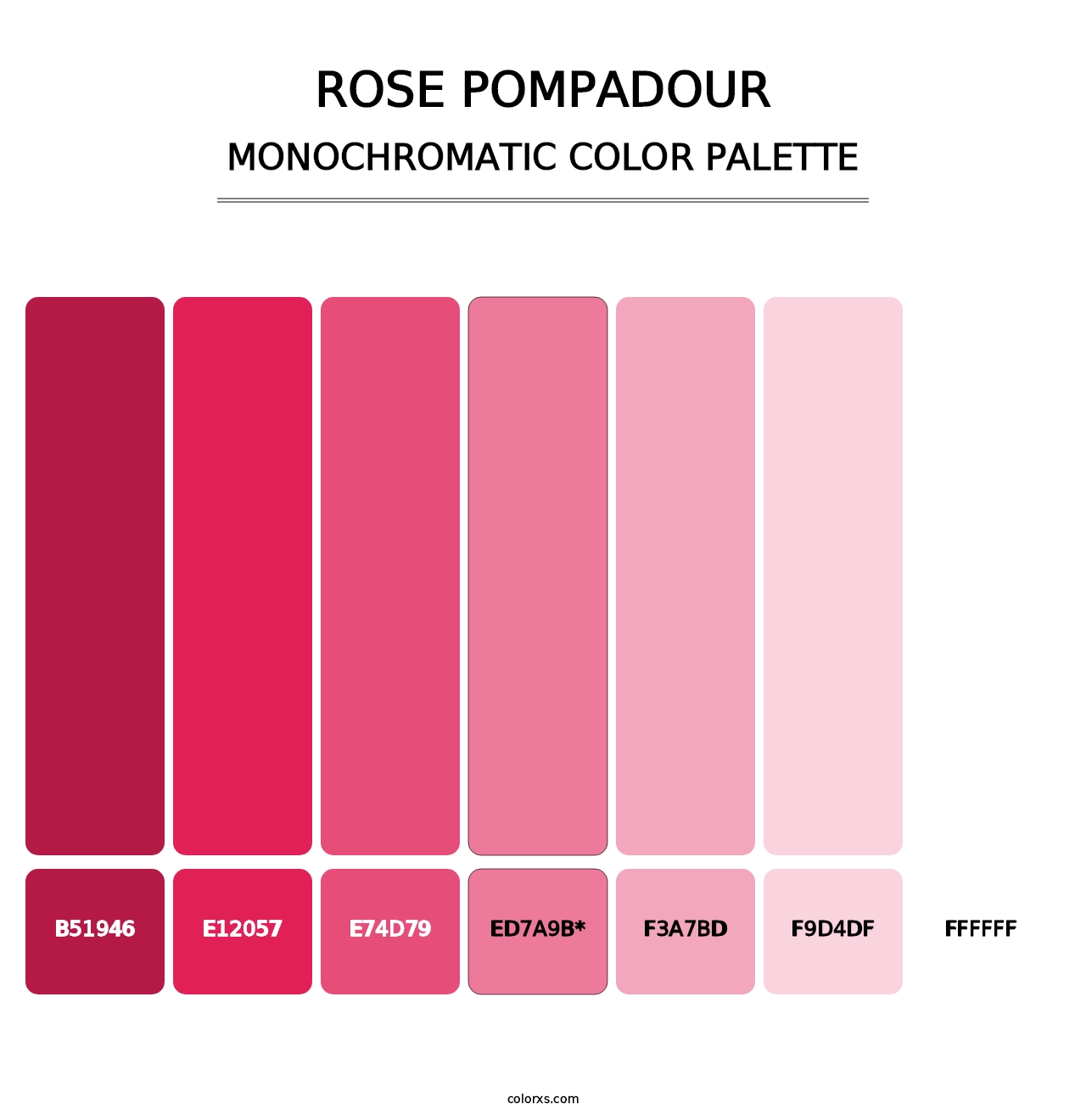 Rose Pompadour - Monochromatic Color Palette