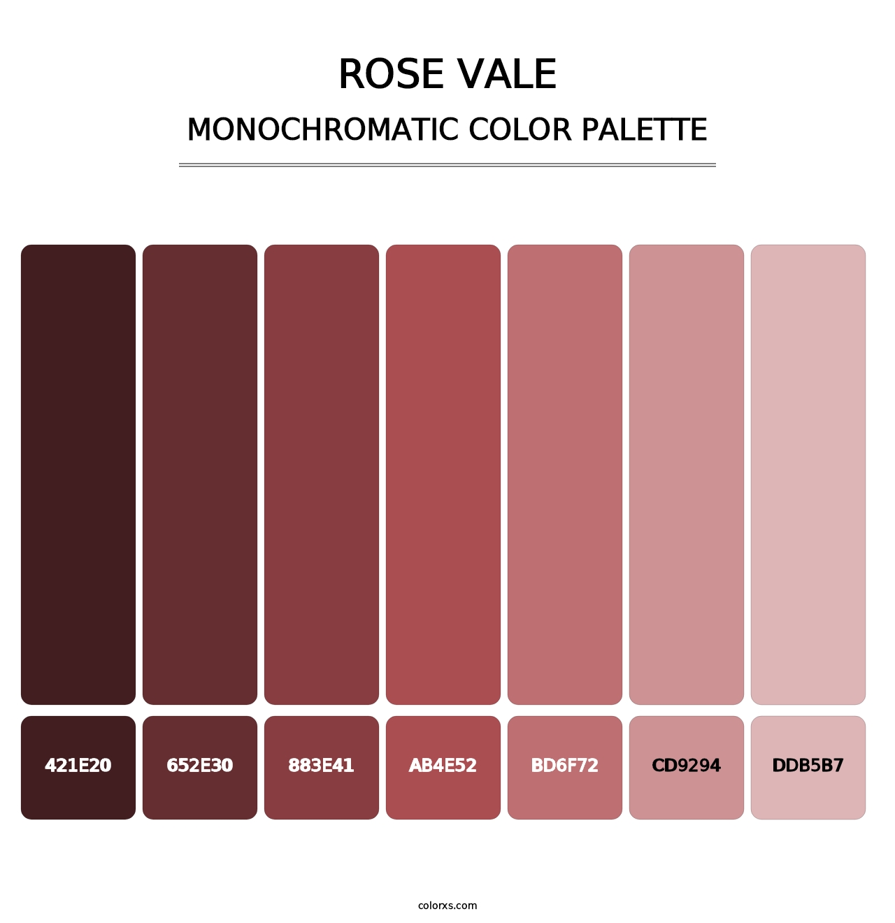 Rose Vale - Monochromatic Color Palette
