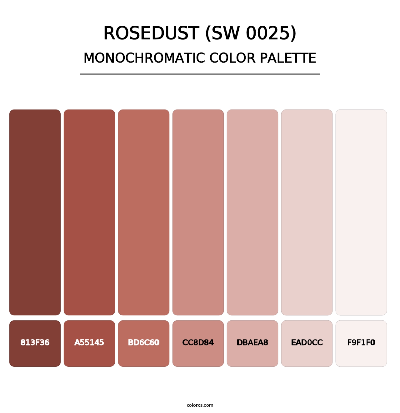 Rosedust (SW 0025) - Monochromatic Color Palette