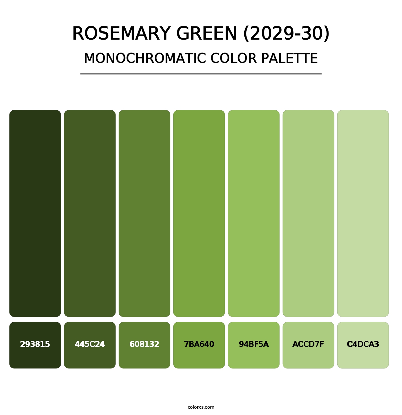 Rosemary Green (2029-30) - Monochromatic Color Palette