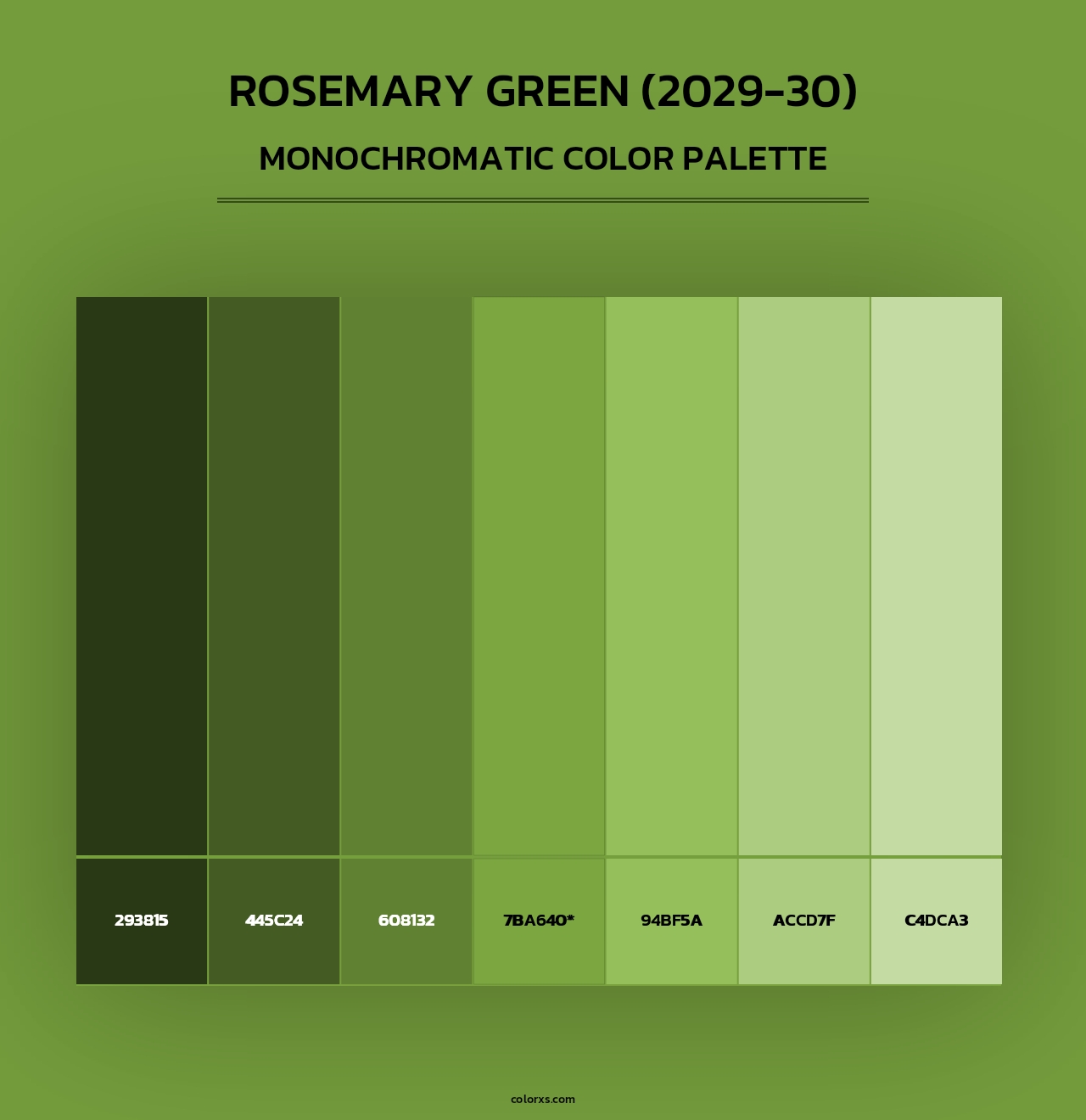Rosemary Green (2029-30) - Monochromatic Color Palette
