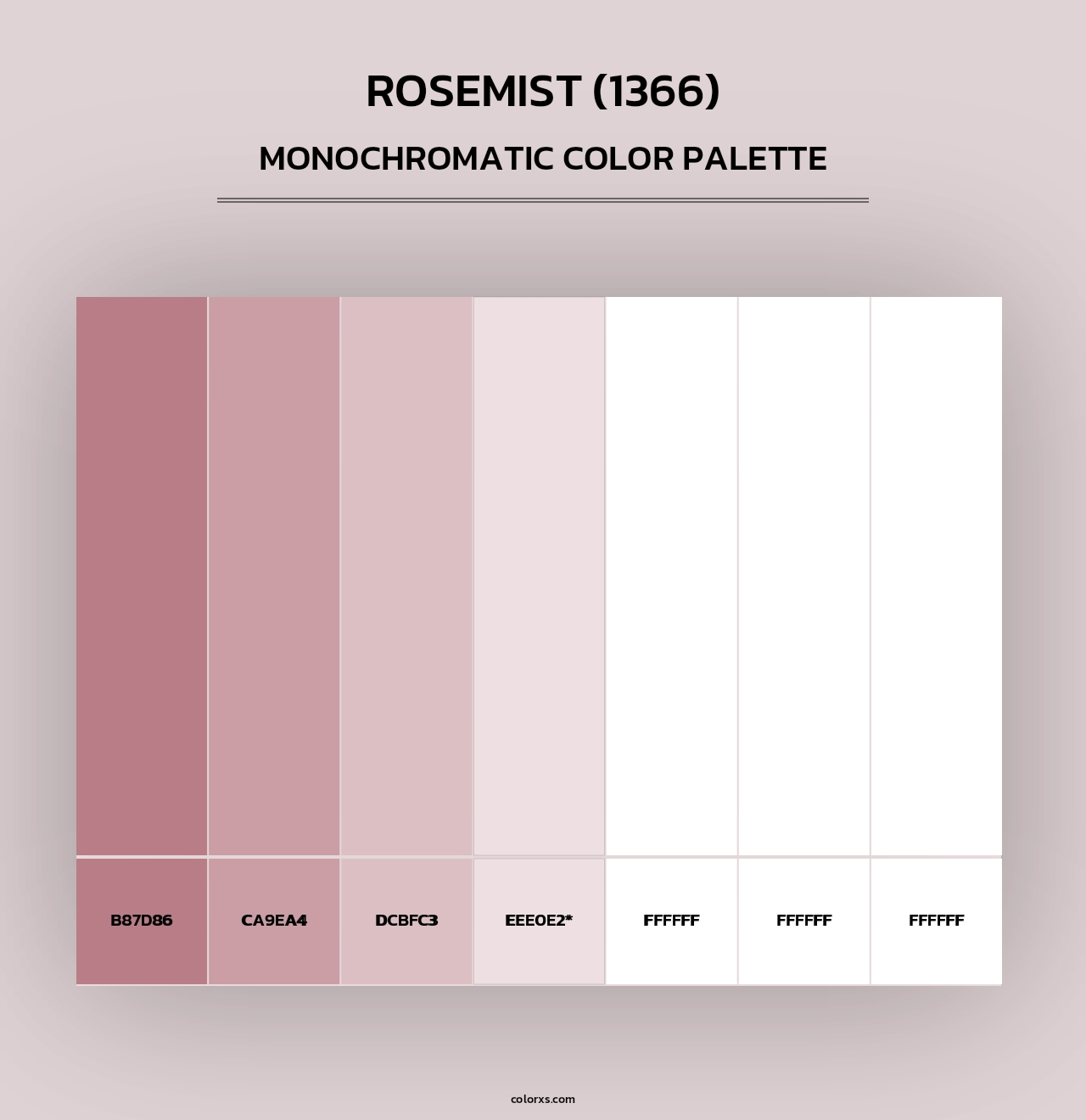 Rosemist (1366) - Monochromatic Color Palette