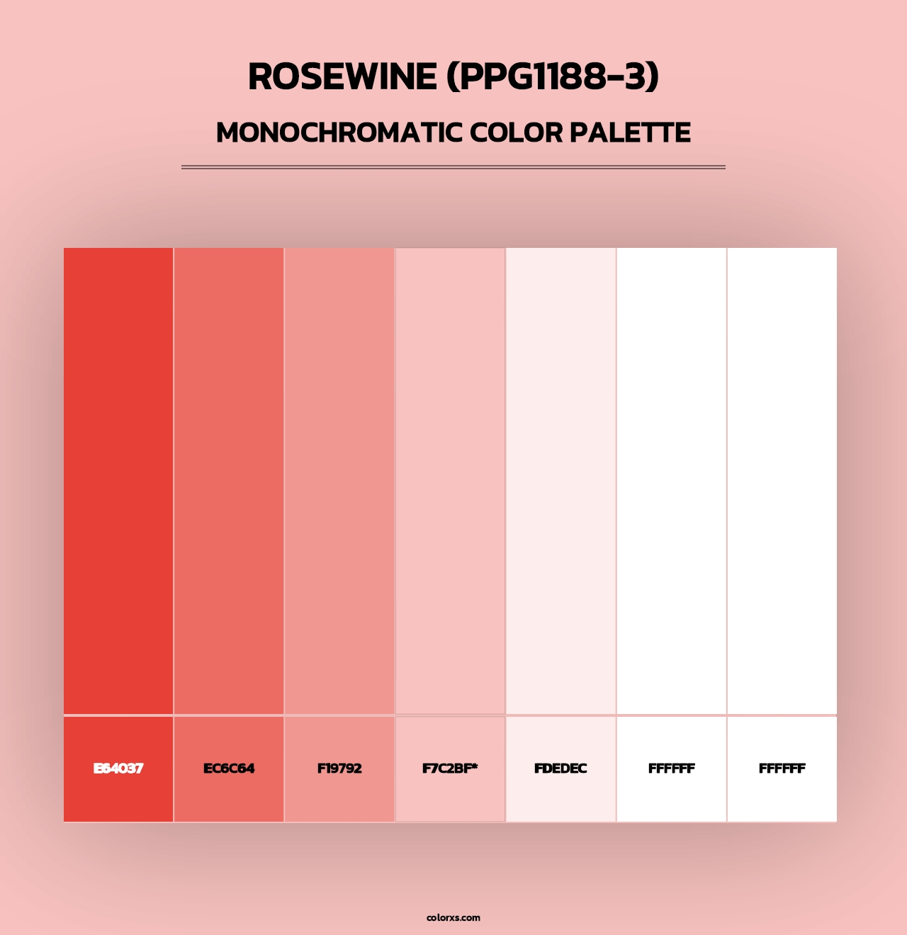 Rosewine (PPG1188-3) - Monochromatic Color Palette