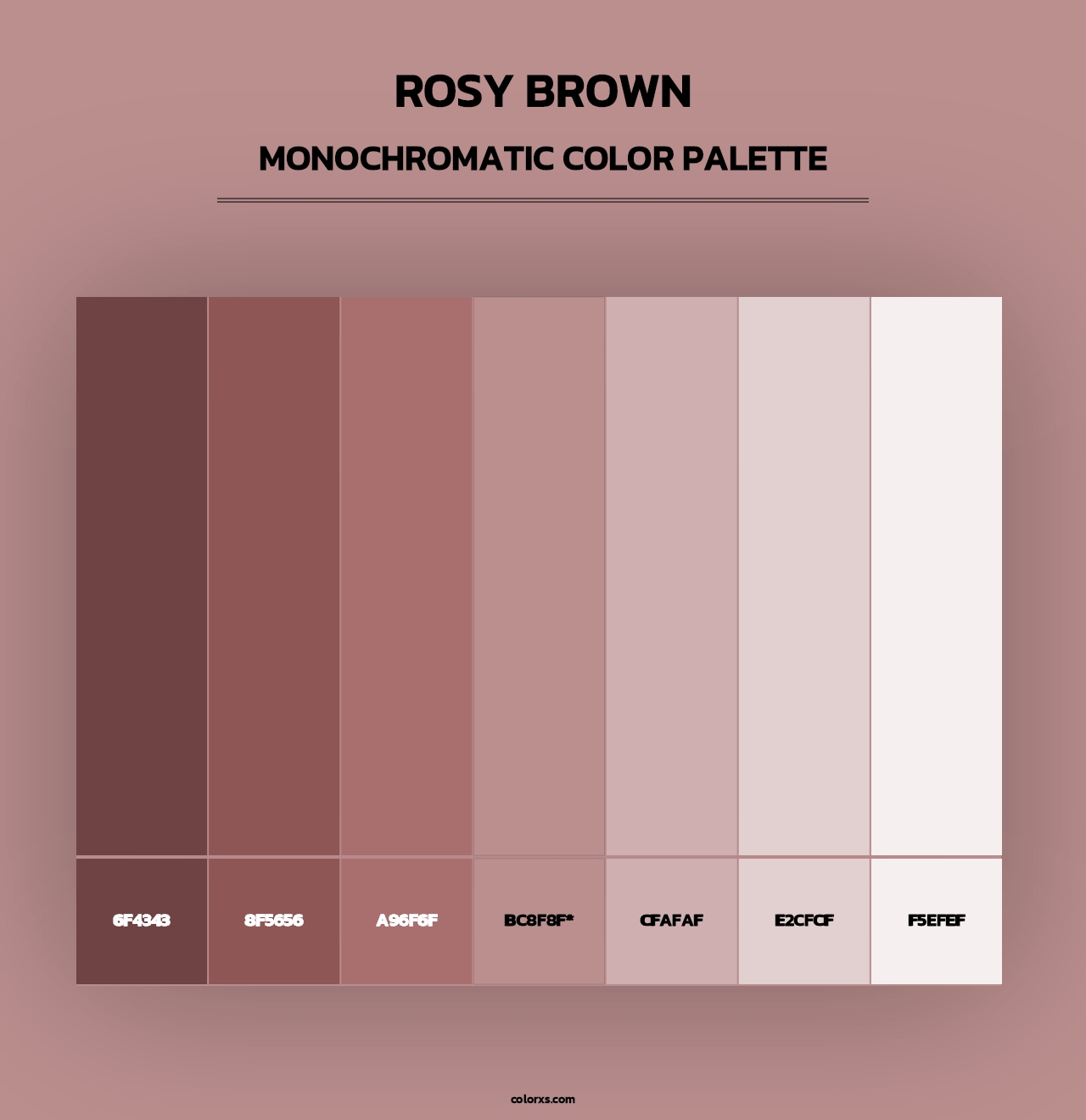 Rosy Brown - Monochromatic Color Palette