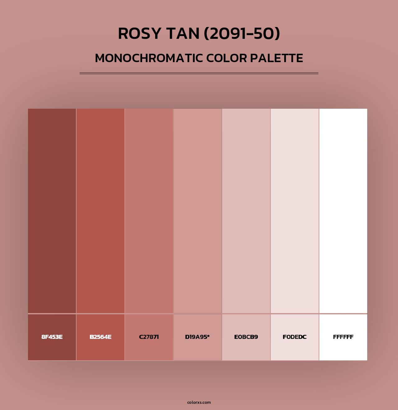 Rosy Tan (2091-50) - Monochromatic Color Palette