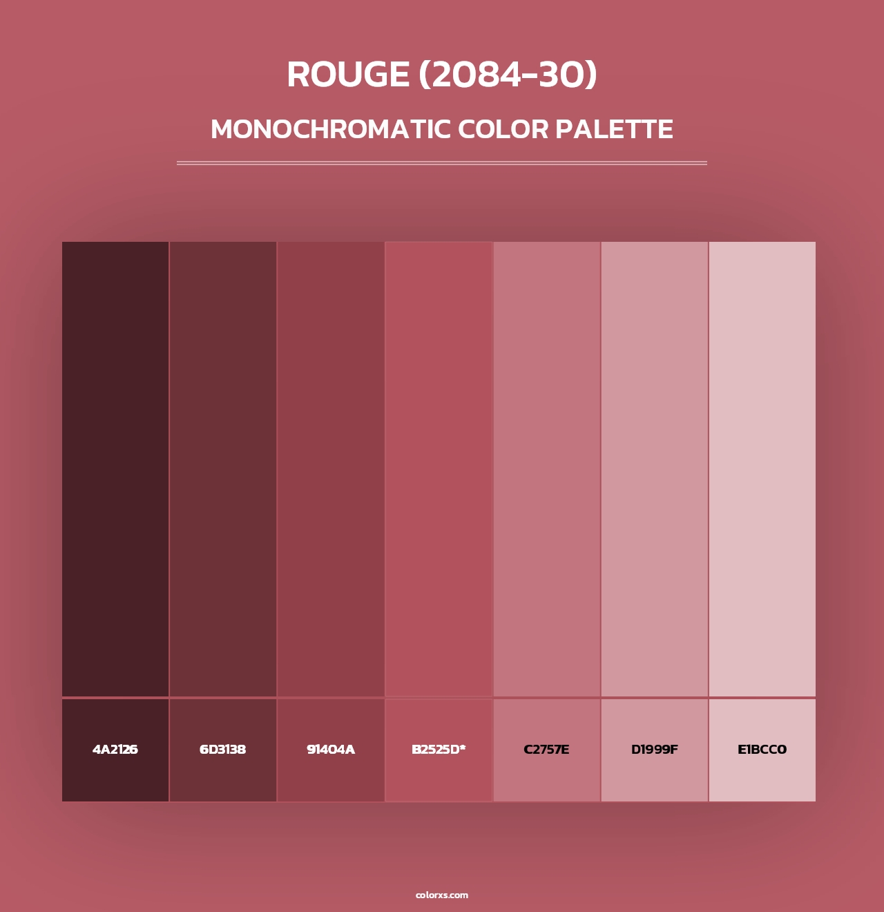 Rouge (2084-30) - Monochromatic Color Palette