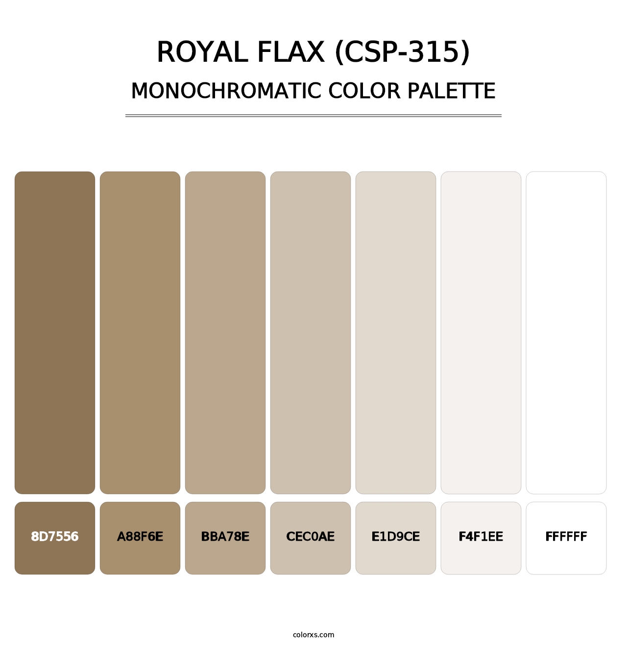 Royal Flax (CSP-315) - Monochromatic Color Palette