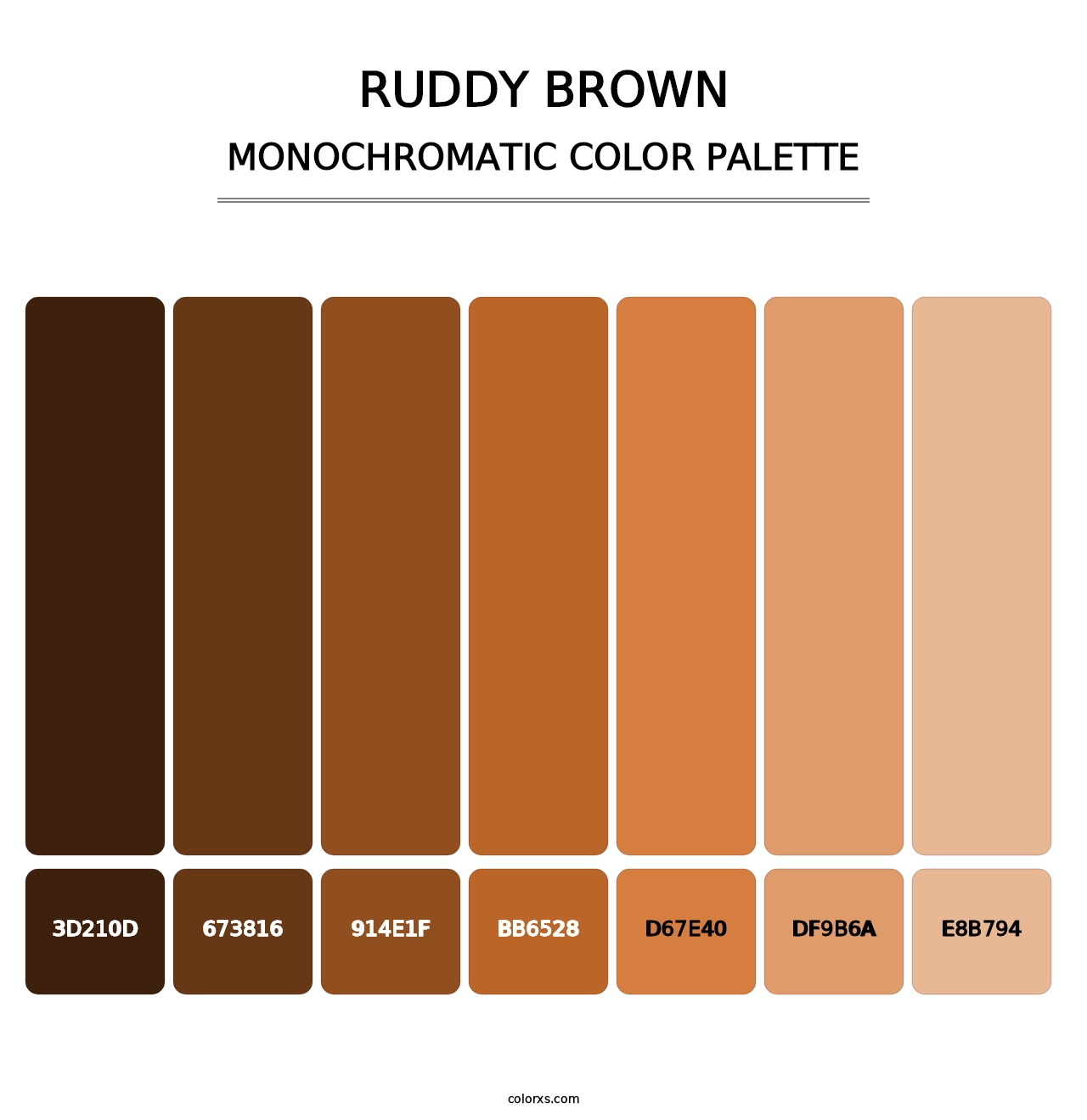 Ruddy Brown - Monochromatic Color Palette