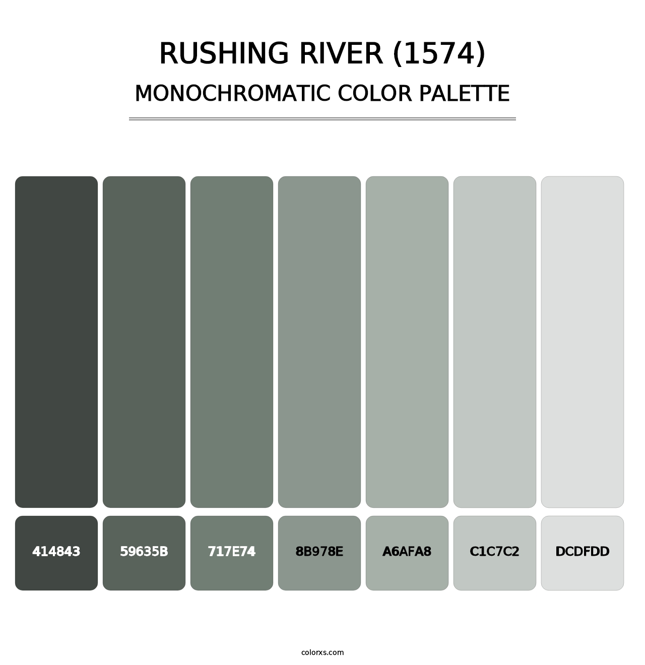 Rushing River (1574) - Monochromatic Color Palette