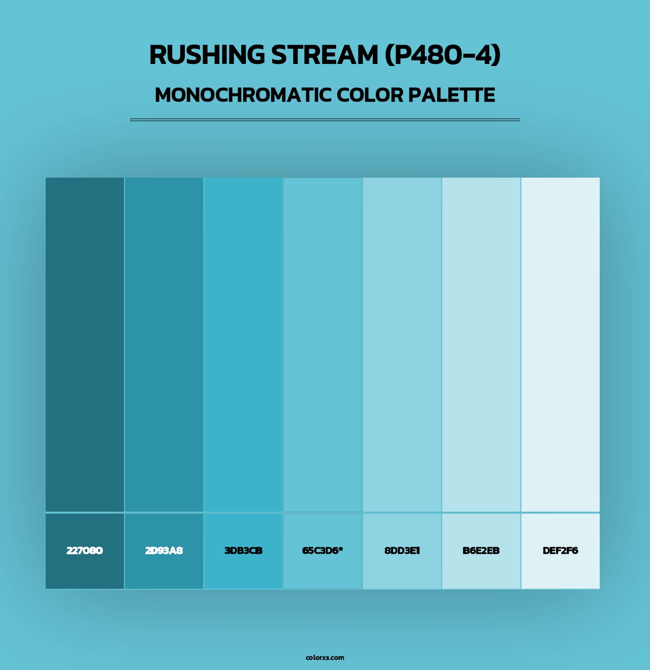 Rushing Stream (P480-4) - Monochromatic Color Palette
