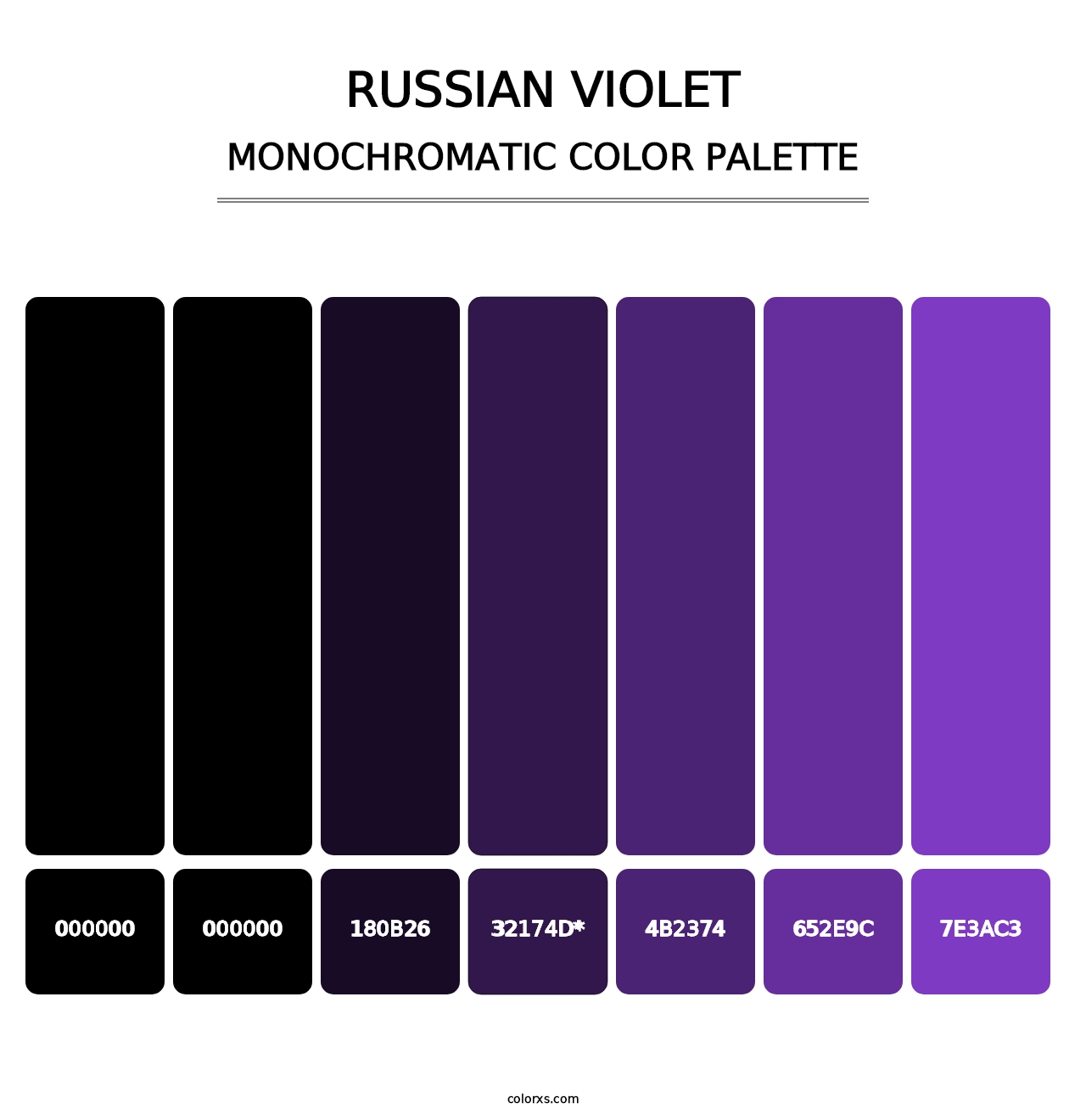 Russian Violet - Monochromatic Color Palette