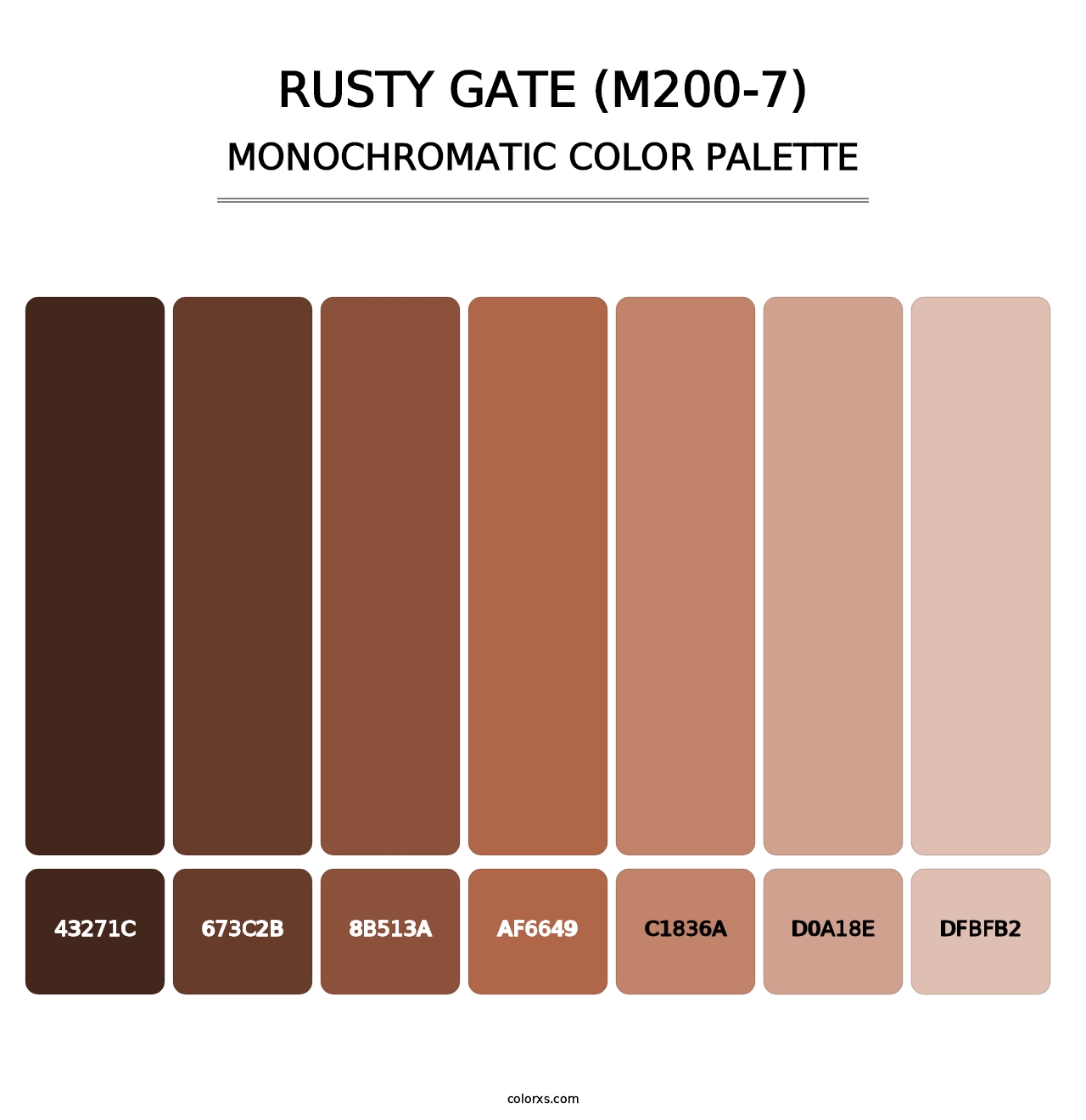 Rusty Gate (M200-7) - Monochromatic Color Palette