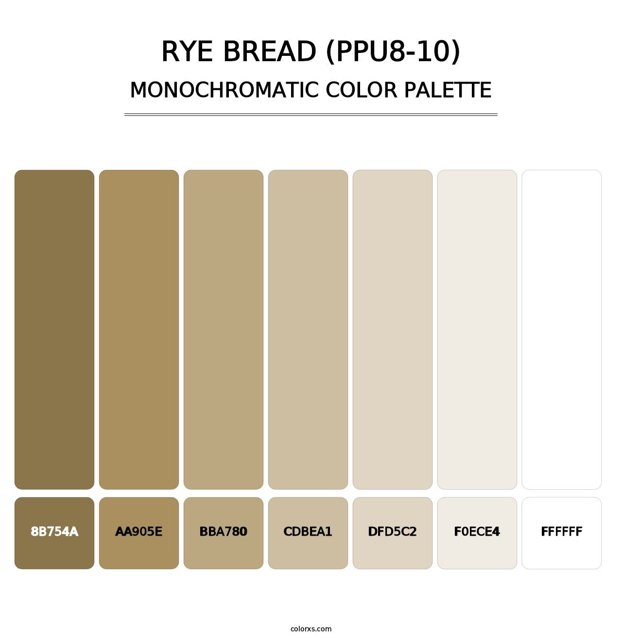 Rye Bread (PPU8-10) - Monochromatic Color Palette