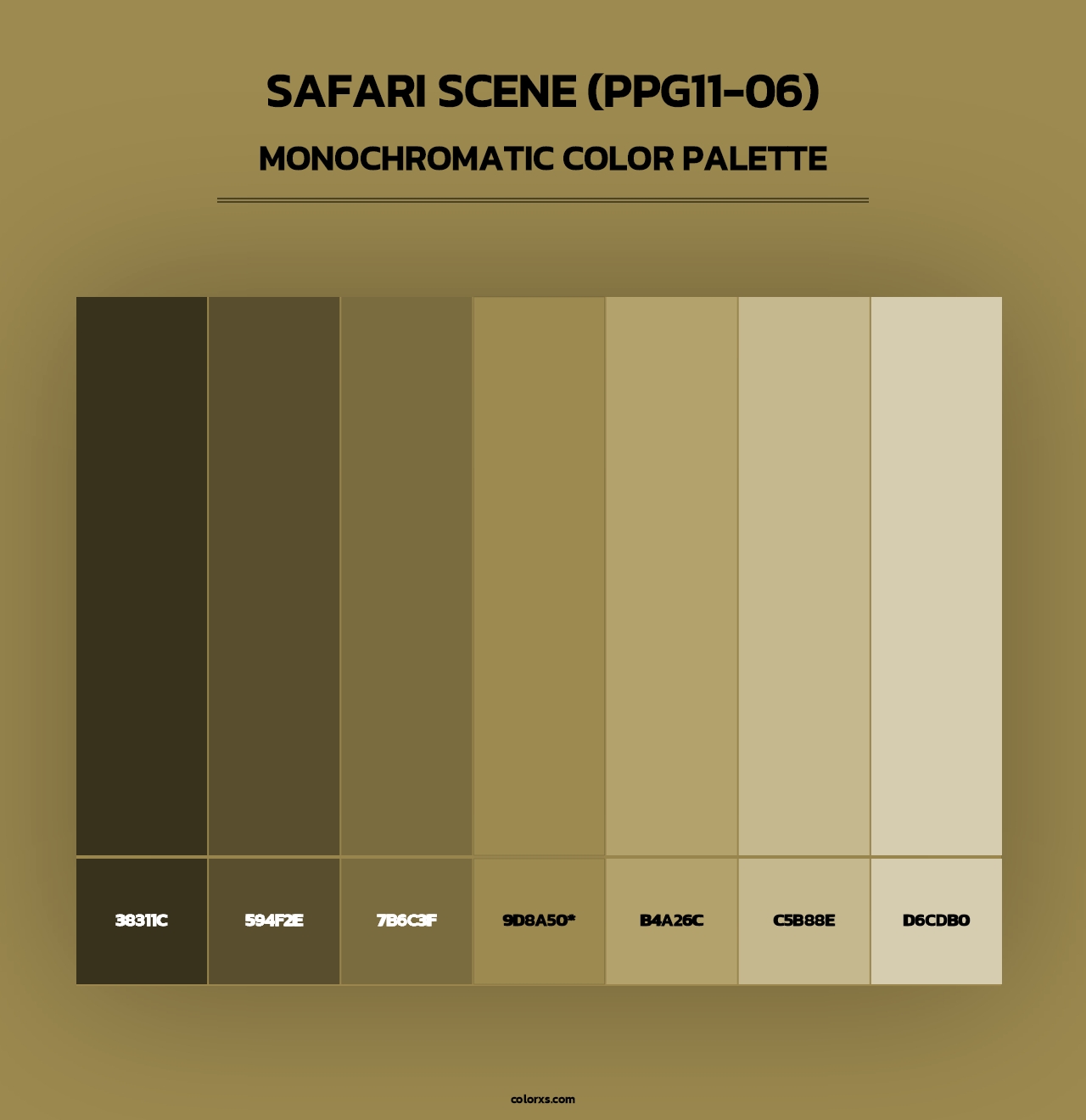 Safari Scene (PPG11-06) - Monochromatic Color Palette