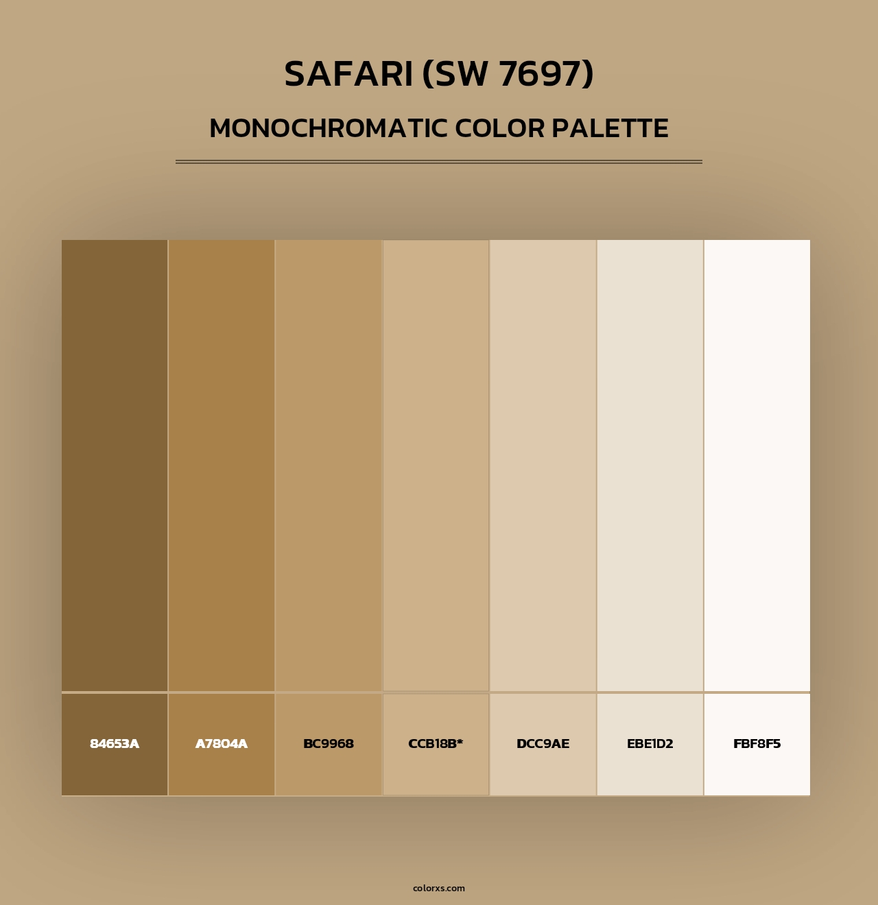 Safari (SW 7697) - Monochromatic Color Palette
