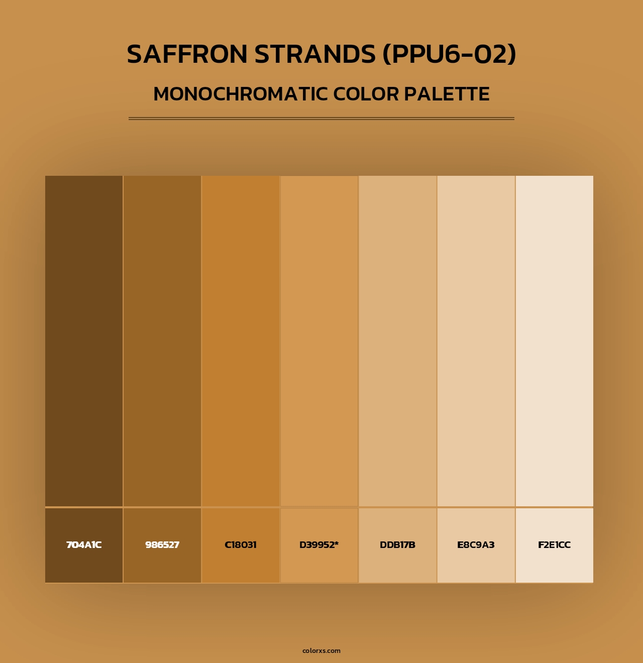 Saffron Strands (PPU6-02) - Monochromatic Color Palette