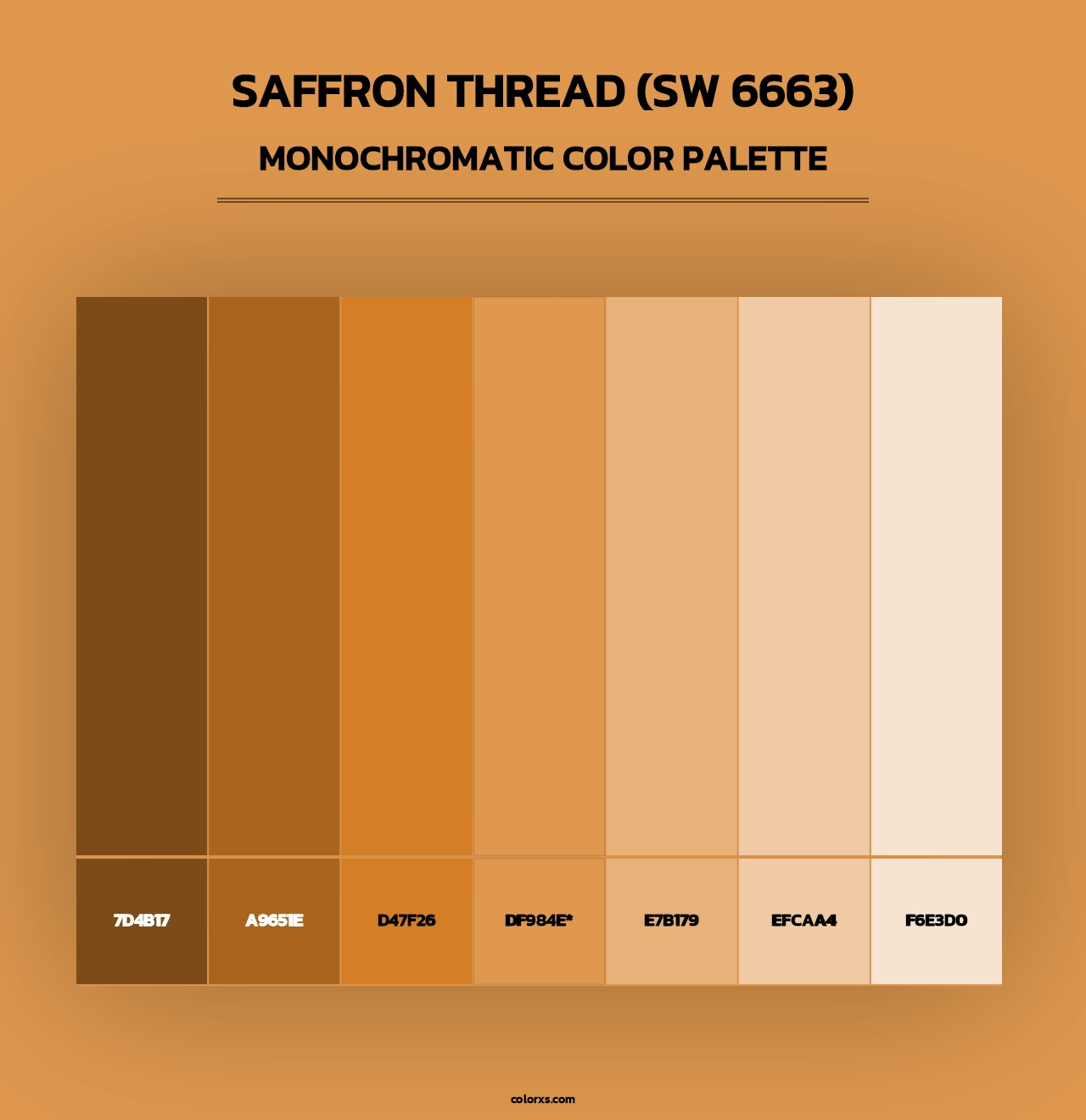 Saffron Thread (SW 6663) - Monochromatic Color Palette