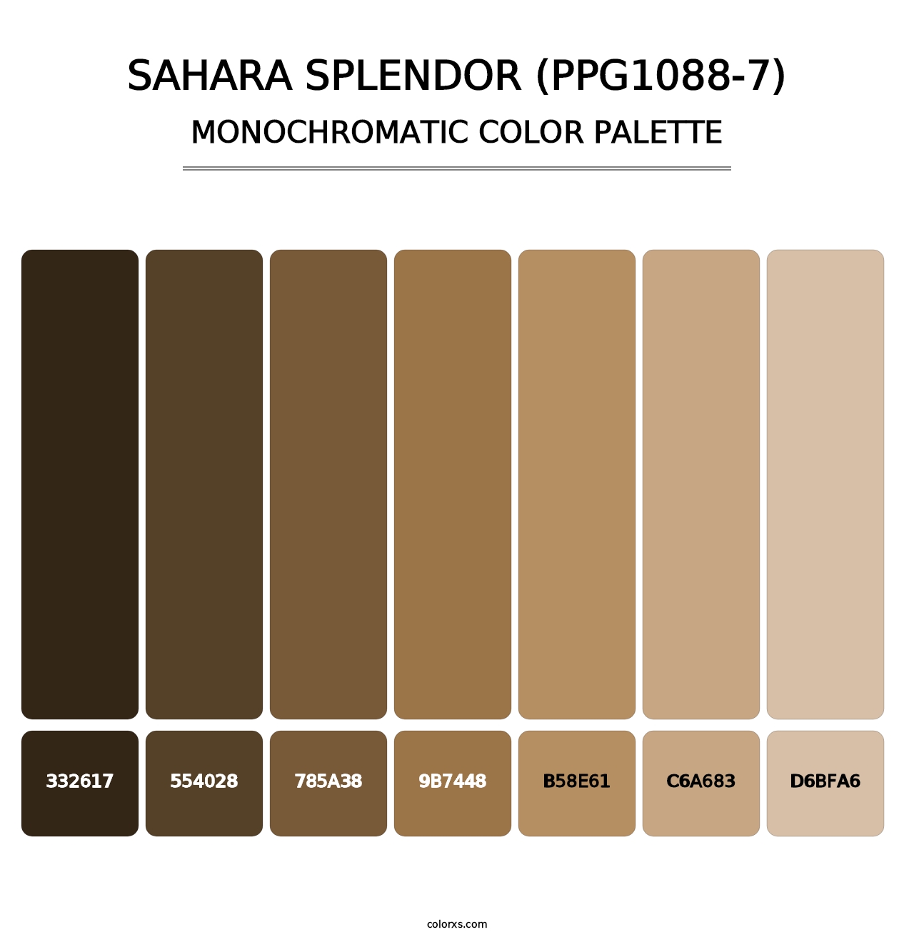 Sahara Splendor (PPG1088-7) - Monochromatic Color Palette