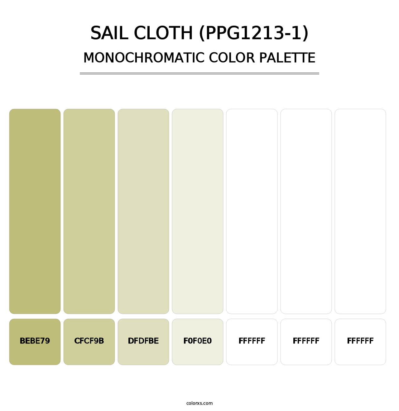 Sail Cloth (PPG1213-1) - Monochromatic Color Palette