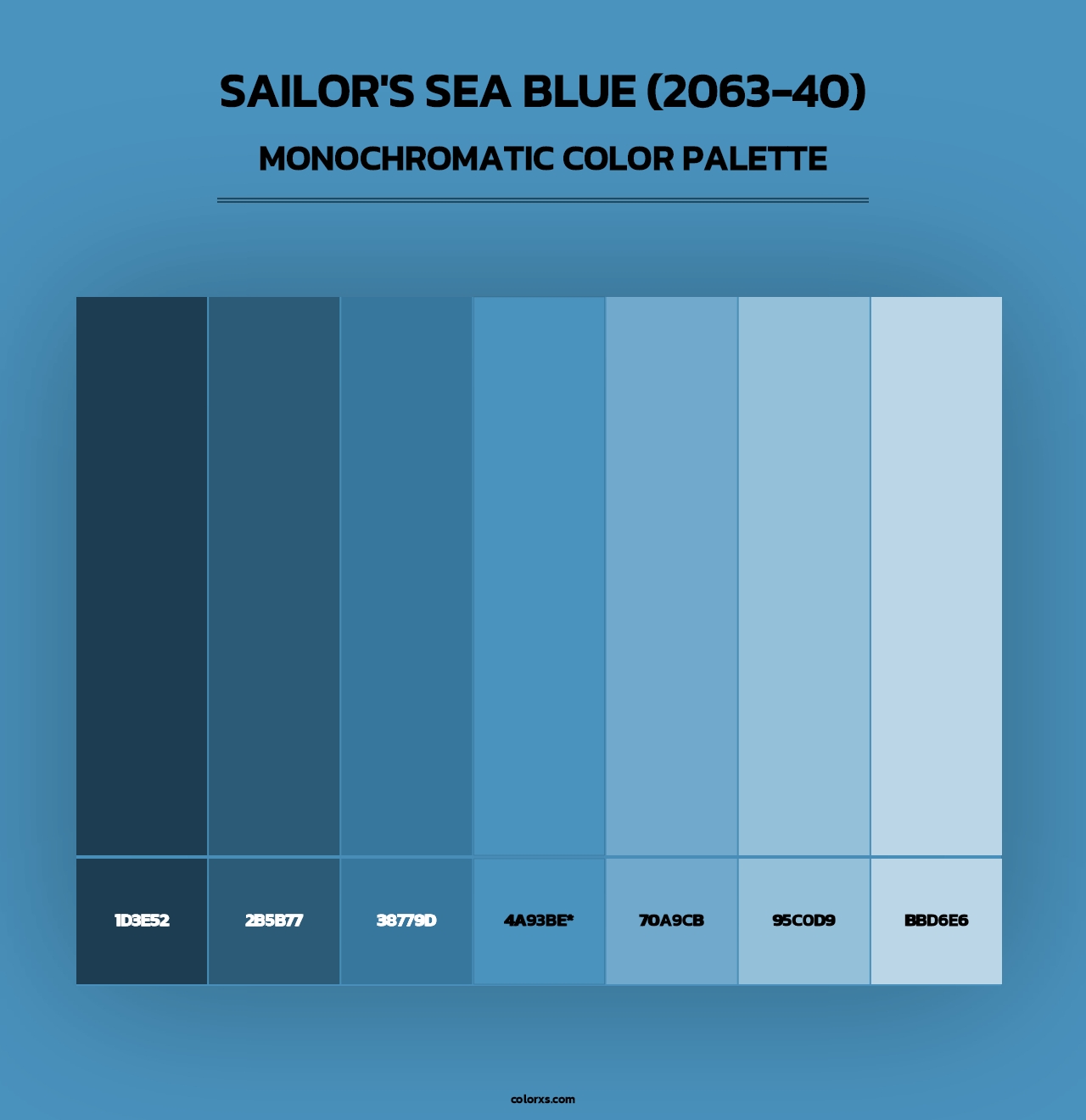 Sailor's Sea Blue (2063-40) - Monochromatic Color Palette