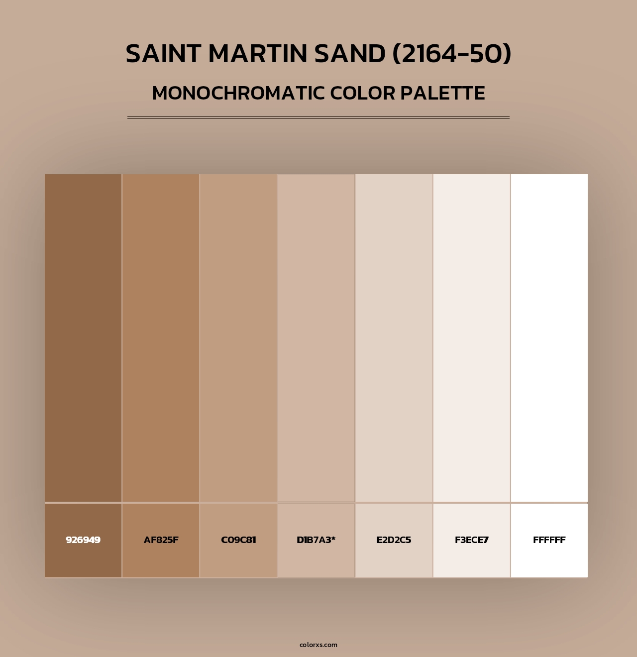 Saint Martin Sand (2164-50) - Monochromatic Color Palette