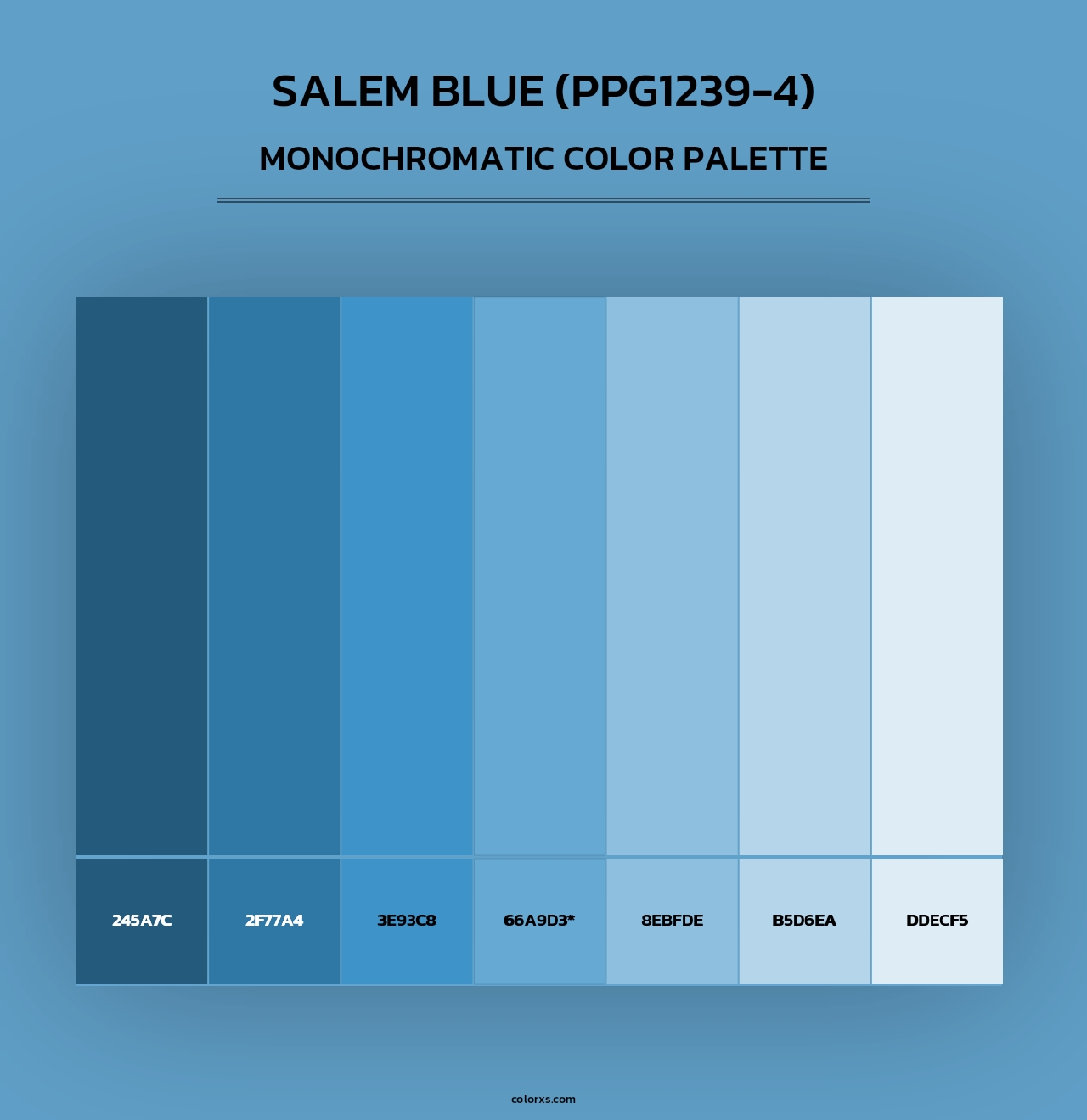 Salem Blue (PPG1239-4) - Monochromatic Color Palette