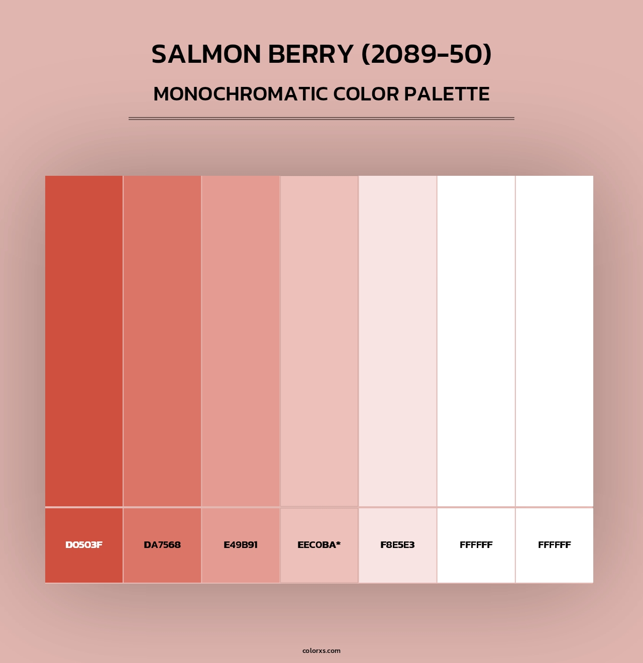 Salmon Berry (2089-50) - Monochromatic Color Palette