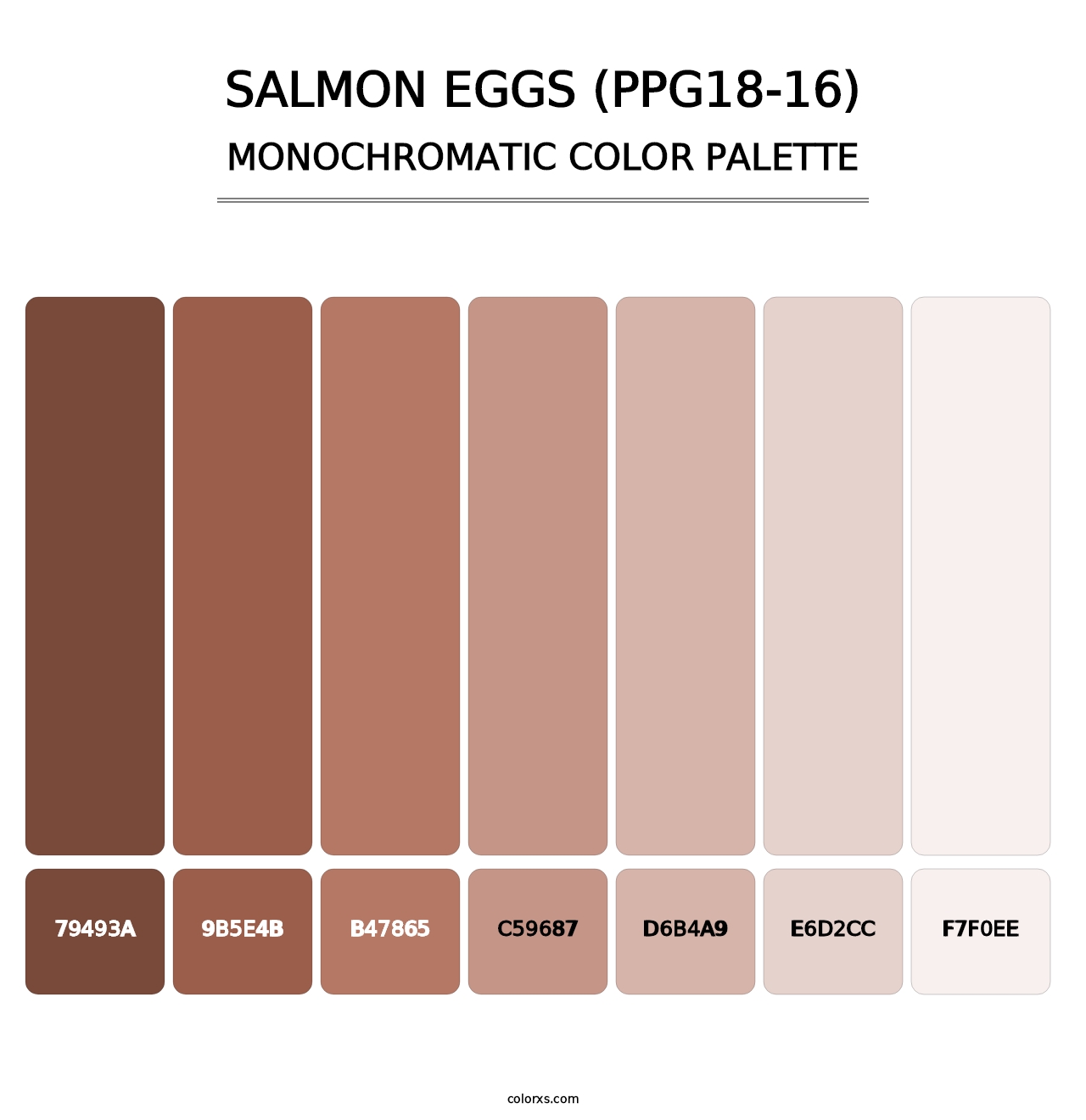 Salmon Eggs (PPG18-16) - Monochromatic Color Palette