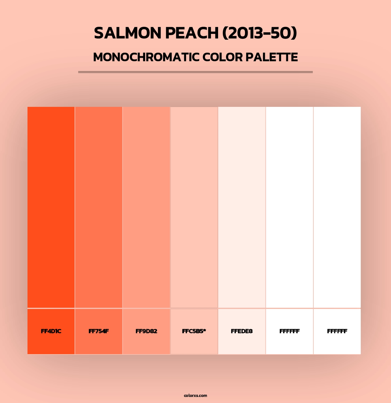 Salmon Peach (2013-50) - Monochromatic Color Palette